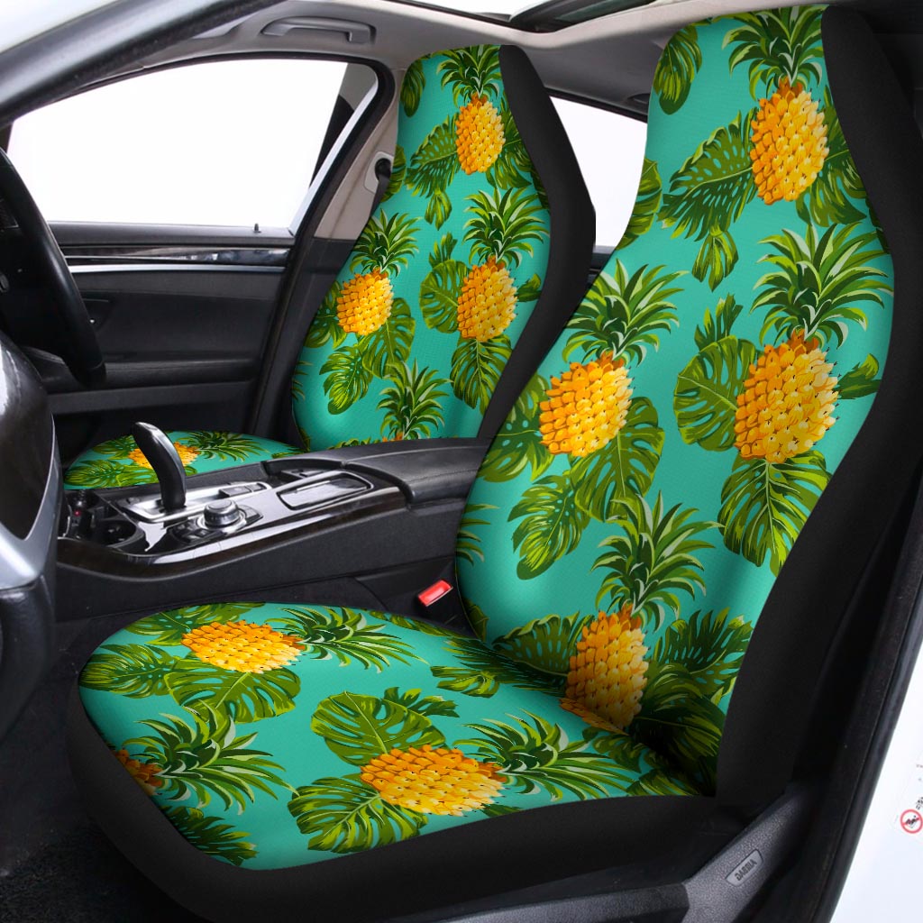 Palm Leaf Pineapple Pattern Print Universal Fit Car Seat Covers