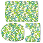 Palm Tree Banana Pattern Print 3 Piece Bath Mat Set