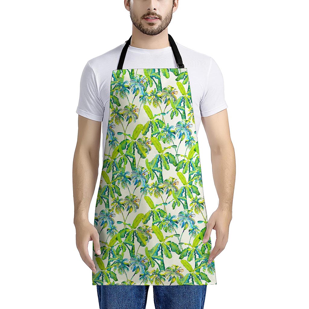 Palm Tree Banana Pattern Print Apron