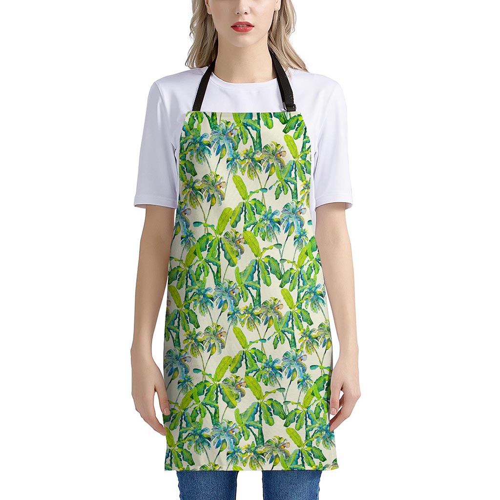 Palm Tree Banana Pattern Print Apron