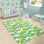 Palm Tree Banana Pattern Print Area Rug GearFrost