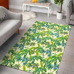 Palm Tree Banana Pattern Print Area Rug GearFrost