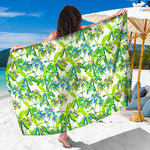 Palm Tree Banana Pattern Print Beach Sarong Wrap