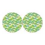 Palm Tree Banana Pattern Print Car Coasters