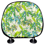 Palm Tree Banana Pattern Print Car Headrest Covers