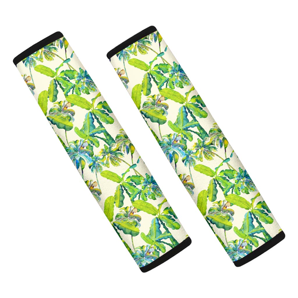 Palm Tree Banana Pattern Print Car Seat Belt Covers