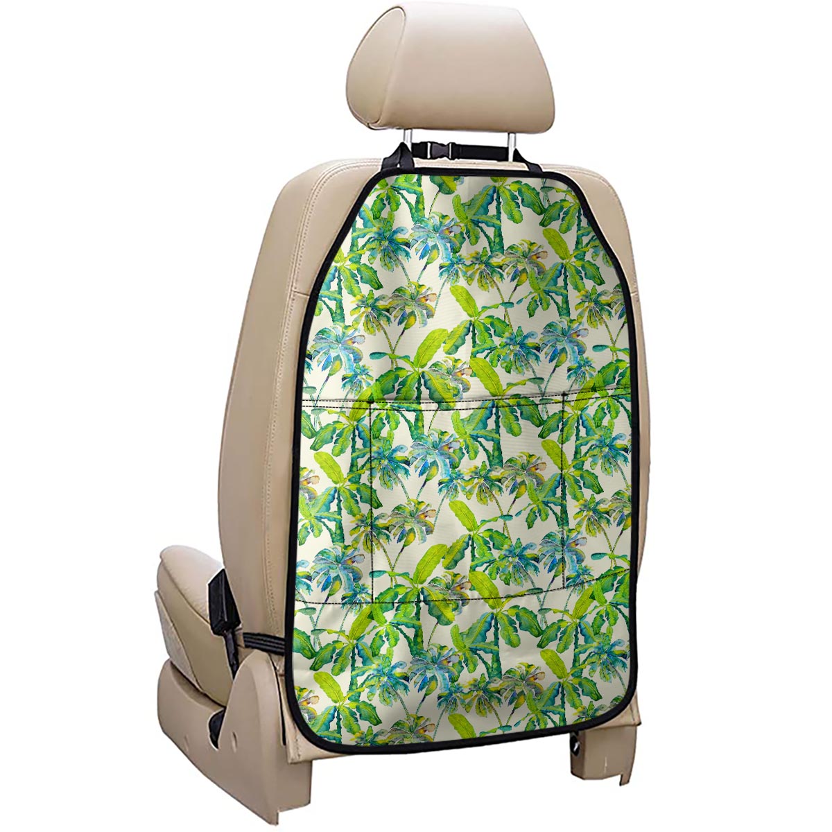 Palm Tree Banana Pattern Print Car Seat Organizers