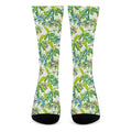 Palm Tree Banana Pattern Print Crew Socks