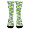 Palm Tree Banana Pattern Print Crew Socks