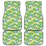 Palm Tree Banana Pattern Print Front and Back Car Floor Mats