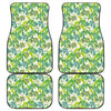 Palm Tree Banana Pattern Print Front and Back Car Floor Mats