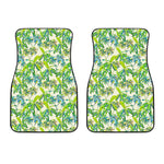 Palm Tree Banana Pattern Print Front Car Floor Mats