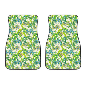 Palm Tree Banana Pattern Print Front Car Floor Mats