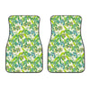 Palm Tree Banana Pattern Print Front Car Floor Mats