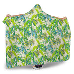Palm Tree Banana Pattern Print Hooded Blanket