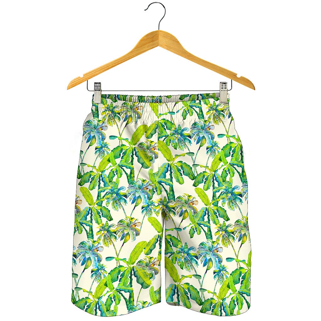 Palm Tree Banana Pattern Print Men's Shorts