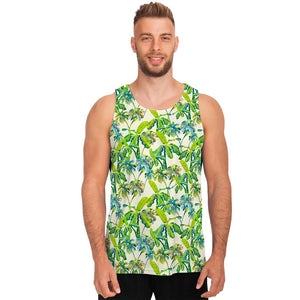 Palm Tree Banana Pattern Print Men's Tank Top