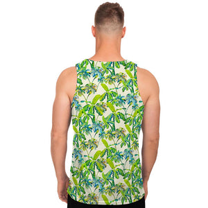 Palm Tree Banana Pattern Print Men's Tank Top