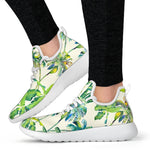 Palm Tree Banana Pattern Print Mesh Knit Shoes GearFrost