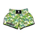 Palm Tree Banana Pattern Print Muay Thai Boxing Shorts