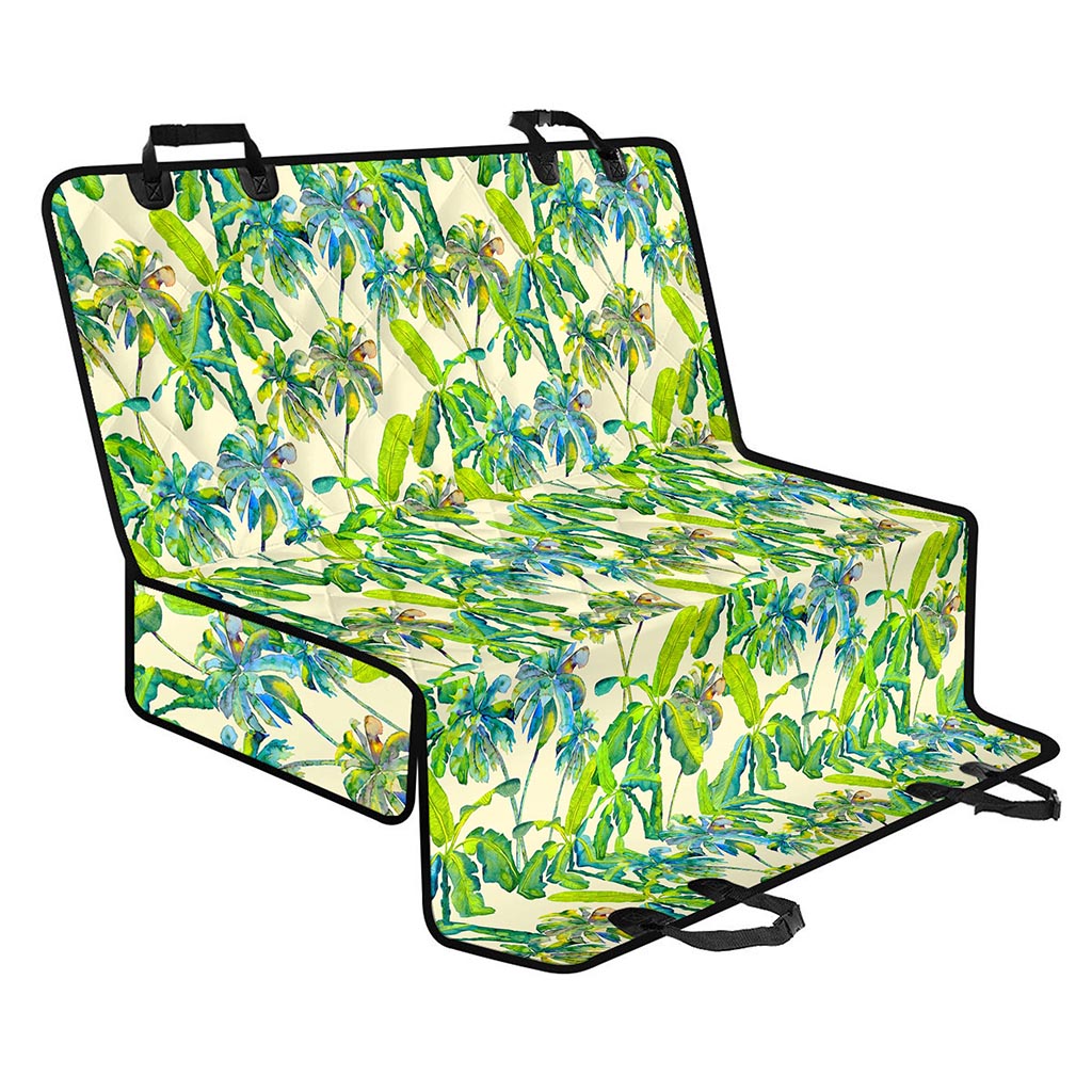 Palm Tree Banana Pattern Print Pet Car Back Seat Cover