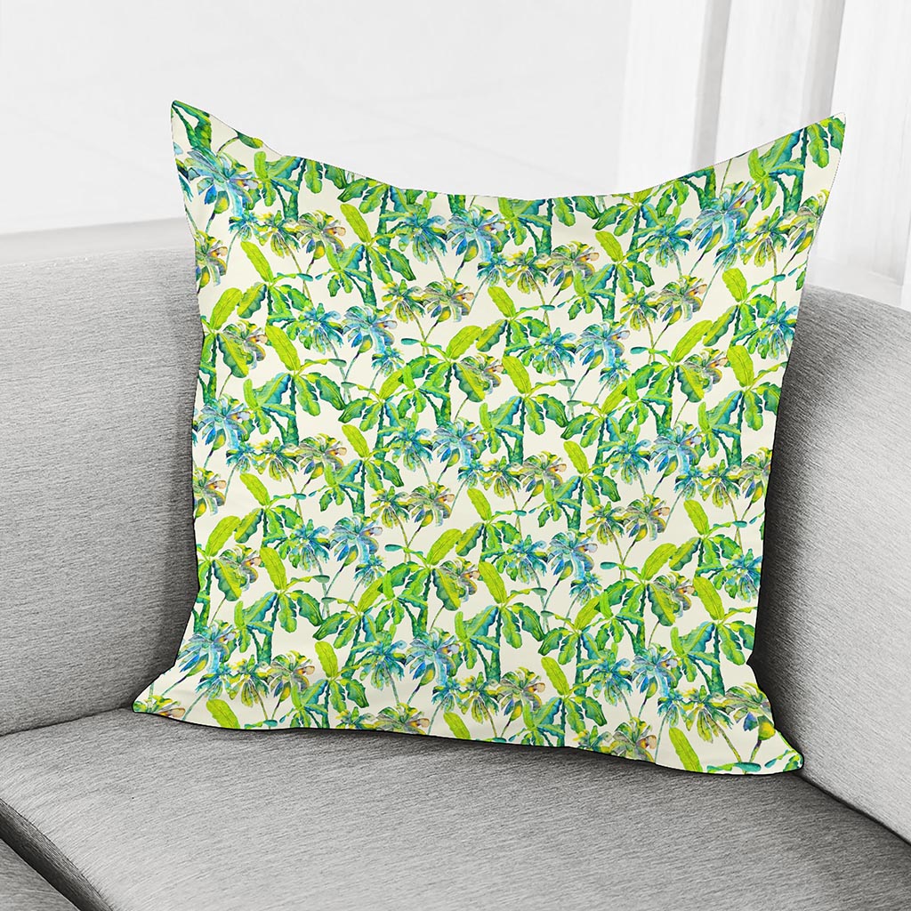 Palm Tree Banana Pattern Print Pillow Cover