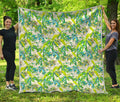 Palm Tree Banana Pattern Print Quilt
