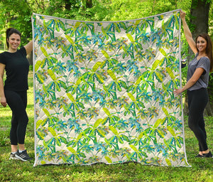 Palm Tree Banana Pattern Print Quilt