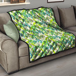 Palm Tree Banana Pattern Print Quilt