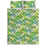 Palm Tree Banana Pattern Print Quilt Bed Set