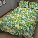 Palm Tree Banana Pattern Print Quilt Bed Set