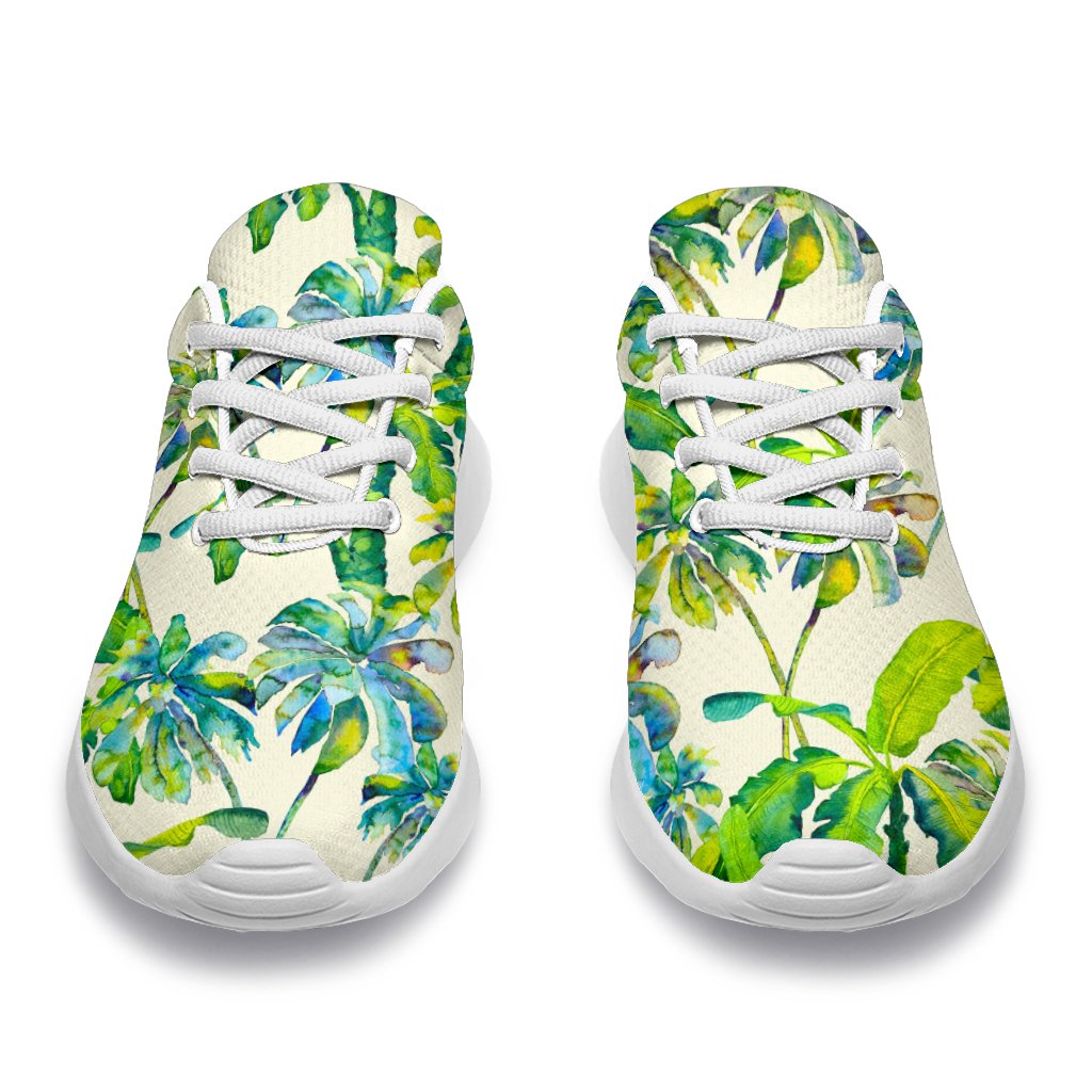 Palm Tree Banana Pattern Print Sport Shoes GearFrost