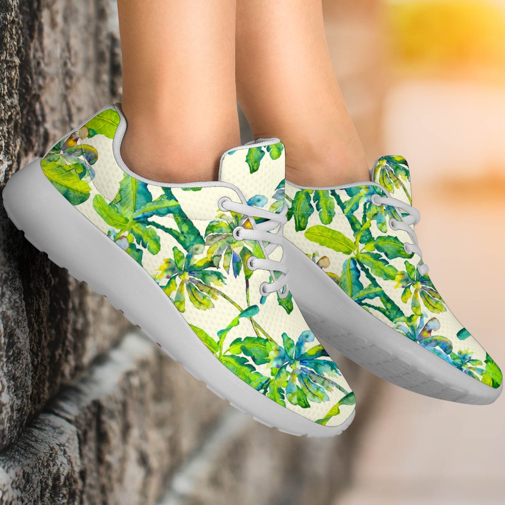 Palm Tree Banana Pattern Print Sport Shoes GearFrost