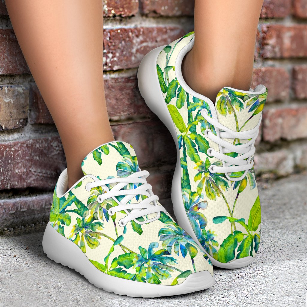 Palm Tree Banana Pattern Print Sport Shoes GearFrost