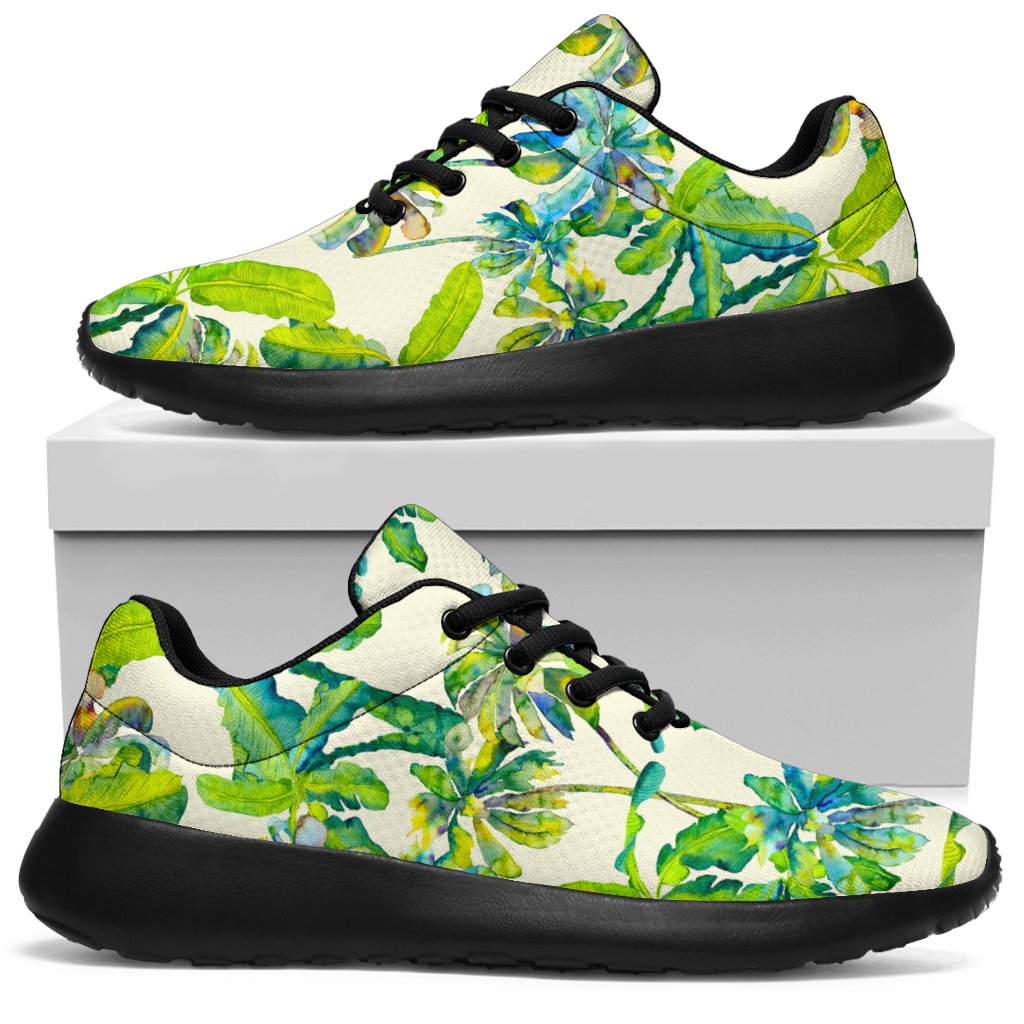 Palm Tree Banana Pattern Print Sport Shoes GearFrost