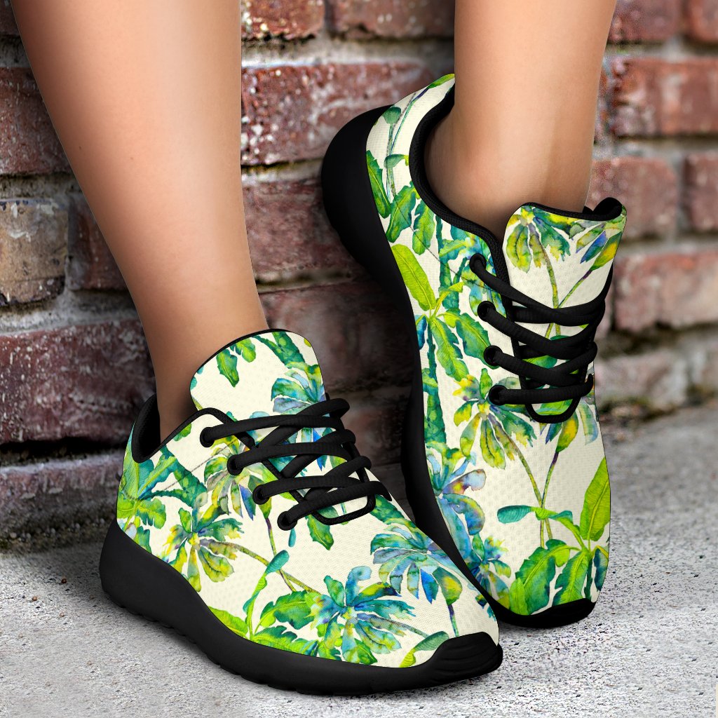 Palm Tree Banana Pattern Print Sport Shoes GearFrost