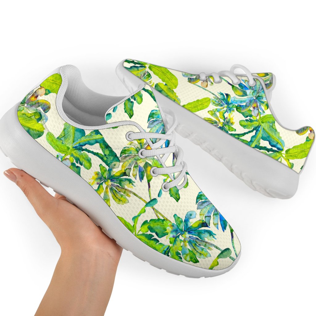 Palm Tree Banana Pattern Print Sport Shoes GearFrost