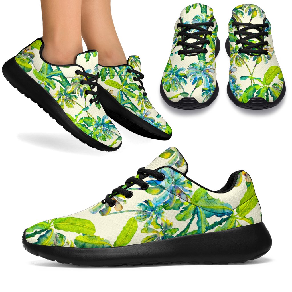 Palm Tree Banana Pattern Print Sport Shoes GearFrost