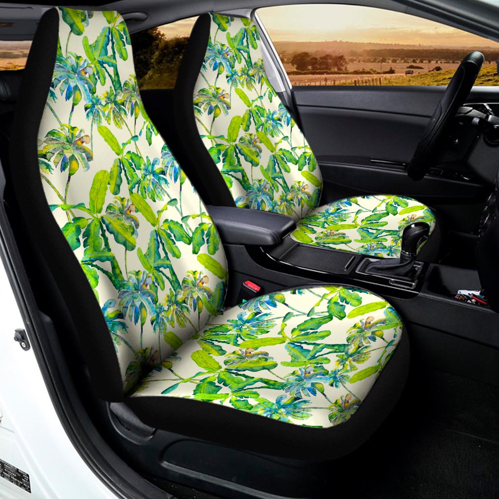 Palm Tree Banana Pattern Print Universal Fit Car Seat Covers