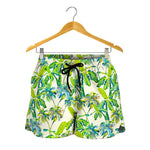 Palm Tree Banana Pattern Print Women's Shorts