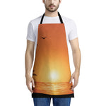 Palm Tree Beach Sunset Print Apron