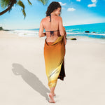 Palm Tree Beach Sunset Print Beach Sarong Wrap