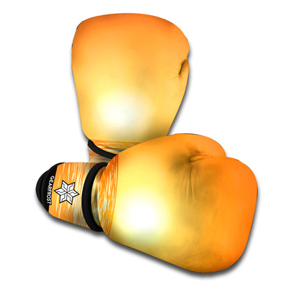 Palm Tree Beach Sunset Print Boxing Gloves