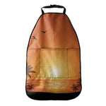 Palm Tree Beach Sunset Print Car Seat Organizers
