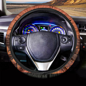 Palm Tree Beach Sunset Print Car Steering Wheel Cover