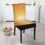 Palm Tree Beach Sunset Print Dining Chair Slipcover