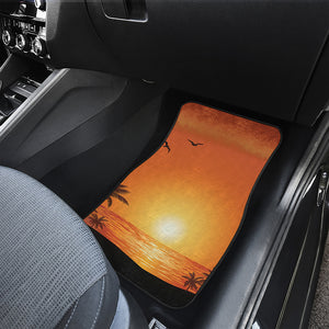 Palm Tree Beach Sunset Print Front Car Floor Mats