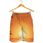Palm Tree Beach Sunset Print Men's Shorts