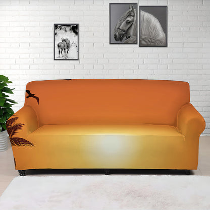 Palm Tree Beach Sunset Print Sofa Cover