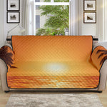 Palm Tree Beach Sunset Print Sofa Protector